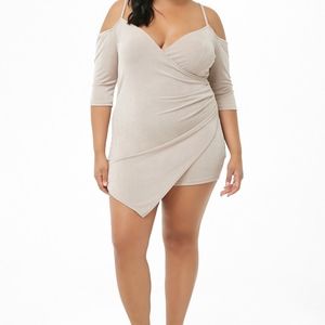 Plus Size Open-Shoulder Romper
